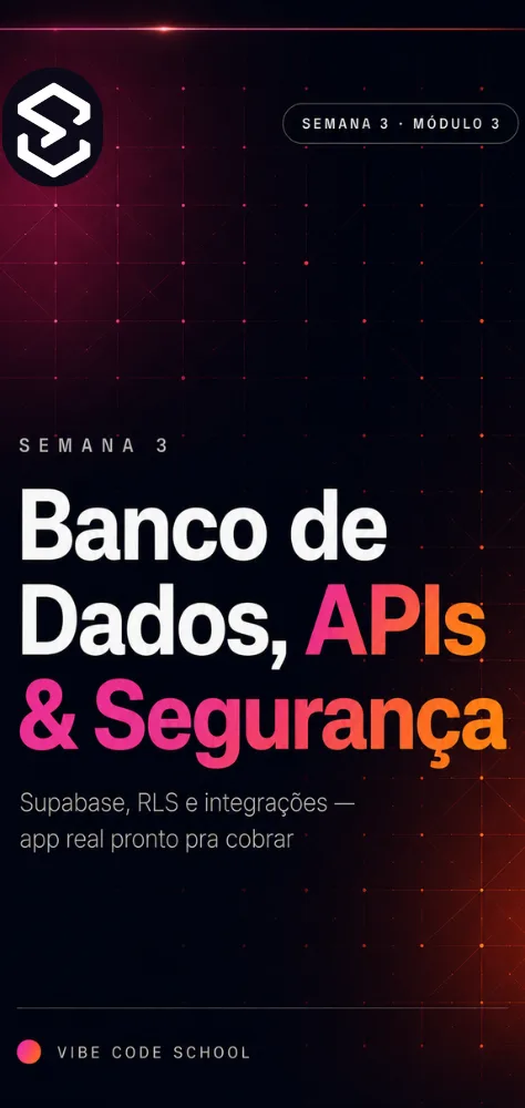 Semana 3 — Banco de Dados, APIs & Segurança