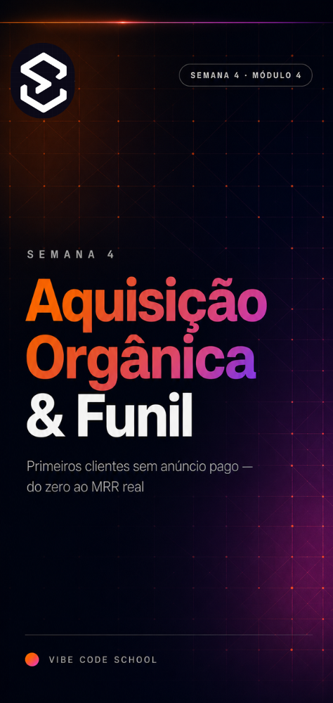 Semana 4 — Aquisição Orgânica & Funil